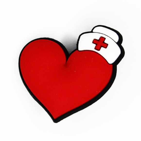 Nurse Heart Croc Charm - Picture 1 of 1